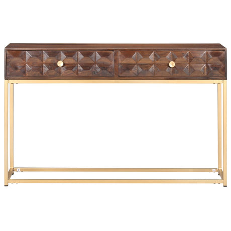Vidaxl consoletafel 122x36x75 cm massief mangohout