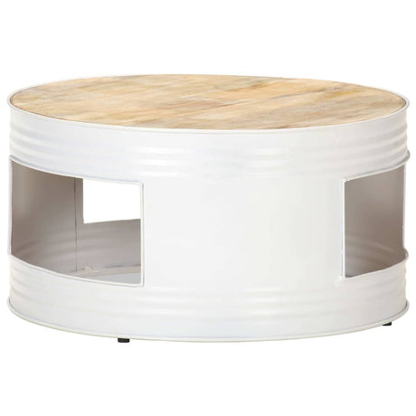 Vidaxl salontafel 68x68x36 cm massief mangohout wit