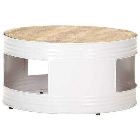 Vidaxl salontafel 68x68x36 cm massief mangohout wit
