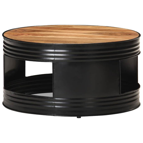 Vidaxl salontafel 68x68x36 cm massief acaciahout zwart