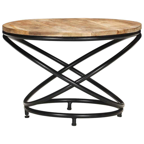 Vidaxl salontafel 60x60x40 cm massief ruw mangohout zwart