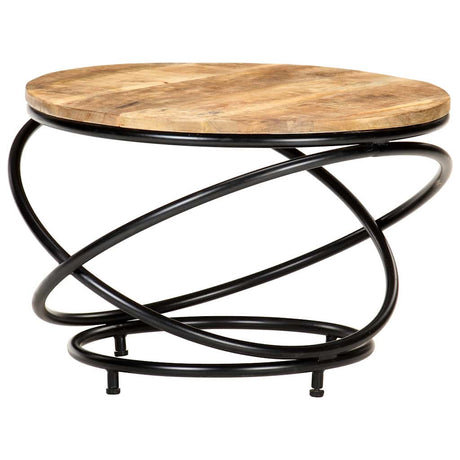 Vidaxl salontafel 60x60x40 cm massief ruw mangohout zwart