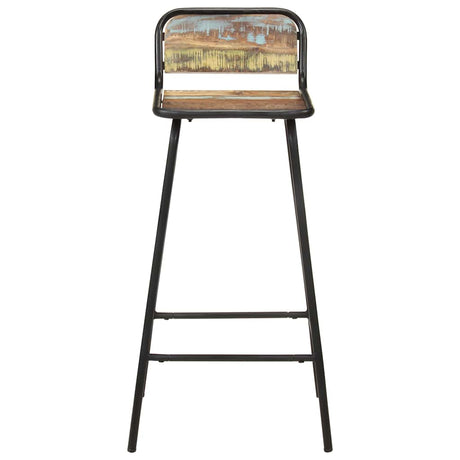 Vidaxl barstoelen 2 st massief gerecycled hout