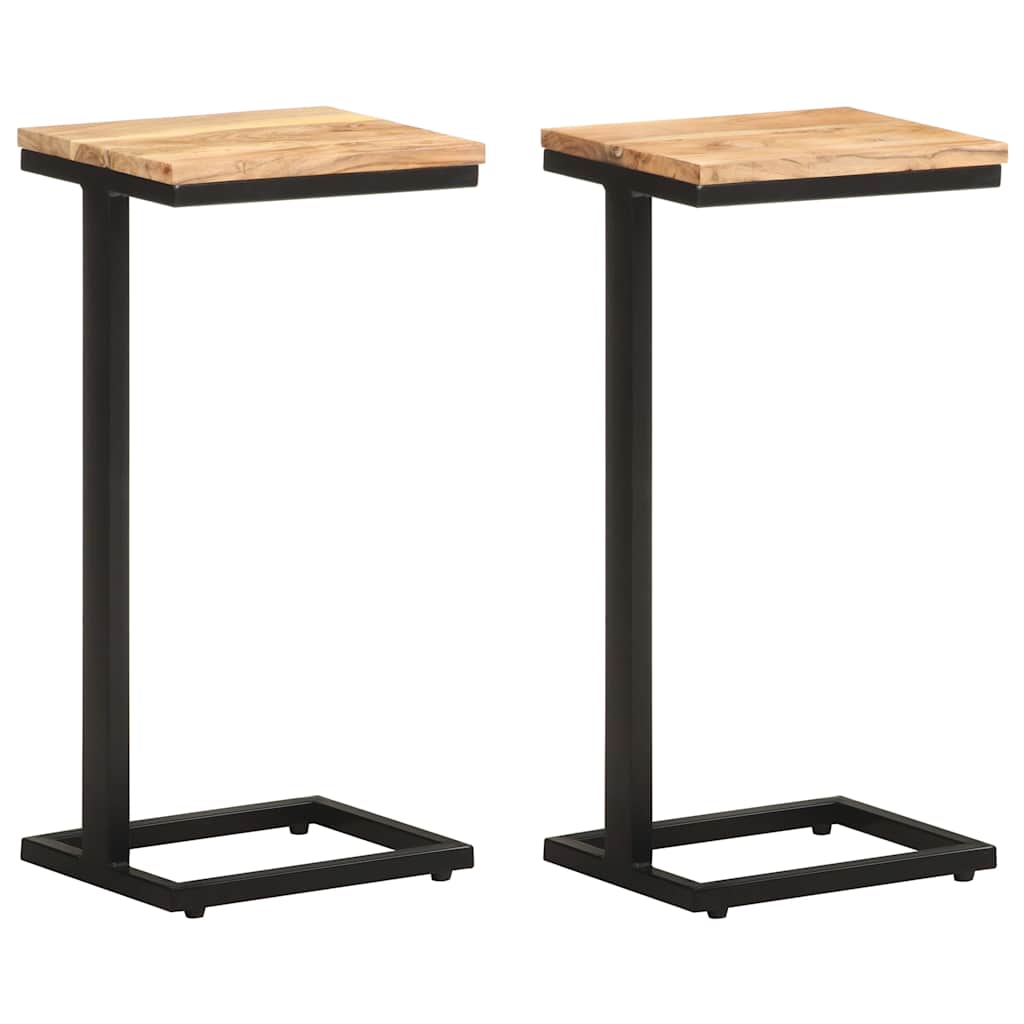 Vidaxl bijzettafels 2 st 31,5x24,5x64,5 cm massief acaciahout