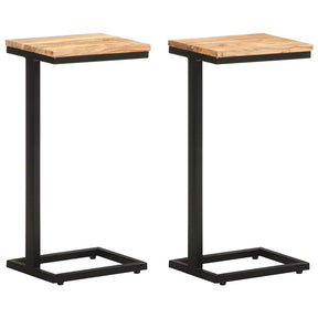 Vidaxl bijzettafels 2 st 31,5x24,5x64,5 cm massief acaciahout