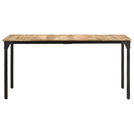 Vidaxl eettafel 160x80x76 cm ruw mangohout