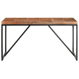 Vidaxl eettafel 140x70x76 cm massief acaciahout en mangohout