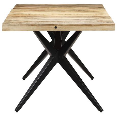 Vidaxl eettafel 160x80x76 cm ruw mangohout
