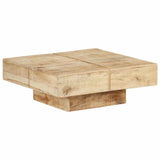 Vidaxl salontafel 80x80x28 cm massief mangohout