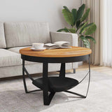 Vidaxl salontafel ø 68x43 cm massief acaciahout