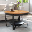 Vidaxl salontafel ø 68x43 cm massief acaciahout