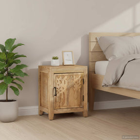 Vidaxl nachtkastje 40x30x50 cm massief mangohout