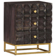 Vidaxl nachtkastje 40x30x50 cm massief mangohout zwart