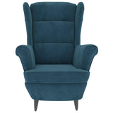 Vidaxl fauteuil fluweel blauw