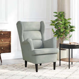 Vidaxl fauteuil fluweel lichtgrijs