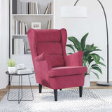 Vidaxl fauteuil fluweel wijnrood
