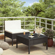 Vidaxl 2-delige loungeset met kussens poly rattan zwart