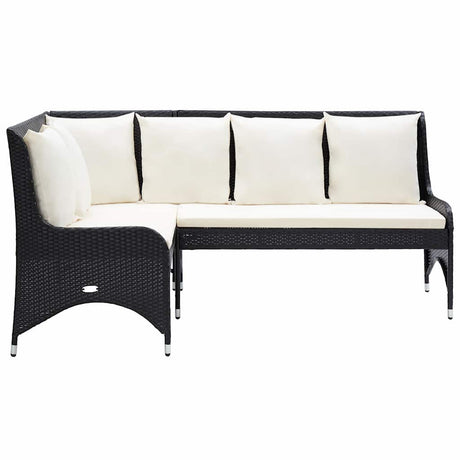 Vidaxl tuinhoekbanken 2 st poly rattan zwart