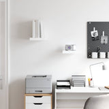 Vidaxl wandschappen zwevend 2 st 23x23,5x3,8 cm mdf hoogglans wit