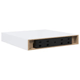 Vidaxl wandschappen zwevend 4 st 23x23,5x3,8 cm mdf hoogglans wit
