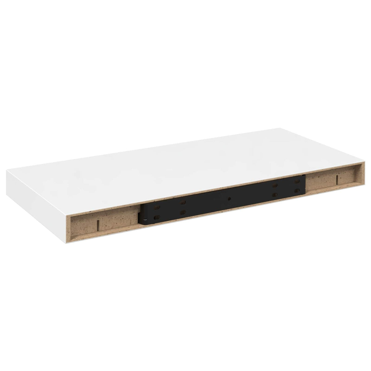 Vidaxl wandschap zwevend 50x23,5x3,8 cm mdf hoogglans wit