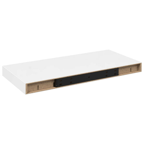 Vidaxl wandschappen zwevend 2 st 50x23,5x3,8 cm mdf hoogglans wit