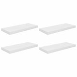 Vidaxl wandschappen zwevend 4 st 60x23,5x3,8 cm mdf hoogglans wit
