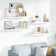 Vidaxl wandschappen zwevend 4 st 90x23,5x3,8 cm mdf hoogglans wit
