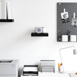 Vidaxl wandschap zwevend 23x23,5x3,8 cm mdf hoogglans zwart
