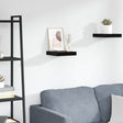 Vidaxl wandschap zwevend 23x23,5x3,8 cm mdf hoogglans zwart