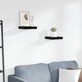 Vidaxl wandschappen zwevend 2 st 23x23,5x3,8 cm mdf hoogglans zwart