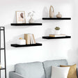 Vidaxl wandschappen zwevend 4 st 60x23,5x3,8 cm mdf hoogglans zwart