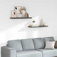 Vidaxl wandschappen zwevend 2 st 80x23,5x3,8 cm mdf hoogglans grijs