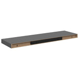Vidaxl wandschappen zwevend 2 st 80x23,5x3,8 cm mdf hoogglans grijs
