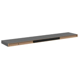 Vidaxl wandschap zwevend 120x23,5x3,8 cm mdf hoogglans grijs