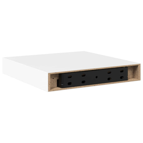 Vidaxl wandschappen zwevend 2 st 23x23,5x3,8 cm mdf wit