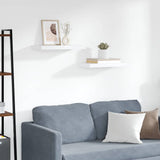 Vidaxl wandschappen zwevend 2 st 50x23x3,8 cm mdf wit
