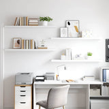 Vidaxl wandschappen zwevend 4 st 120x23,5x3,8 cm mdf wit