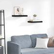 Vidaxl wandschappen zwevend 2 st 40x23,5x3,8 cm mdf zwart