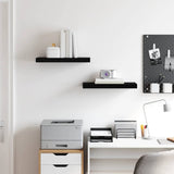 Vidaxl wandschappen zwevend 2 st 50x23x3,8 cm mdf zwart