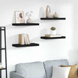 Vidaxl wandschappen zwevend 4 st 50x23,5x3,8 cm mdf zwart