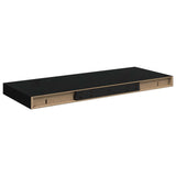 Vidaxl wandschappen zwevend 4 st 60x23,5x3,8 cm mdf zwart