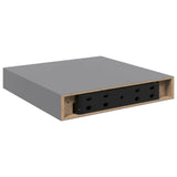 Vidaxl wandschap zwevend 23x23,5x3,8 cm mdf grijs