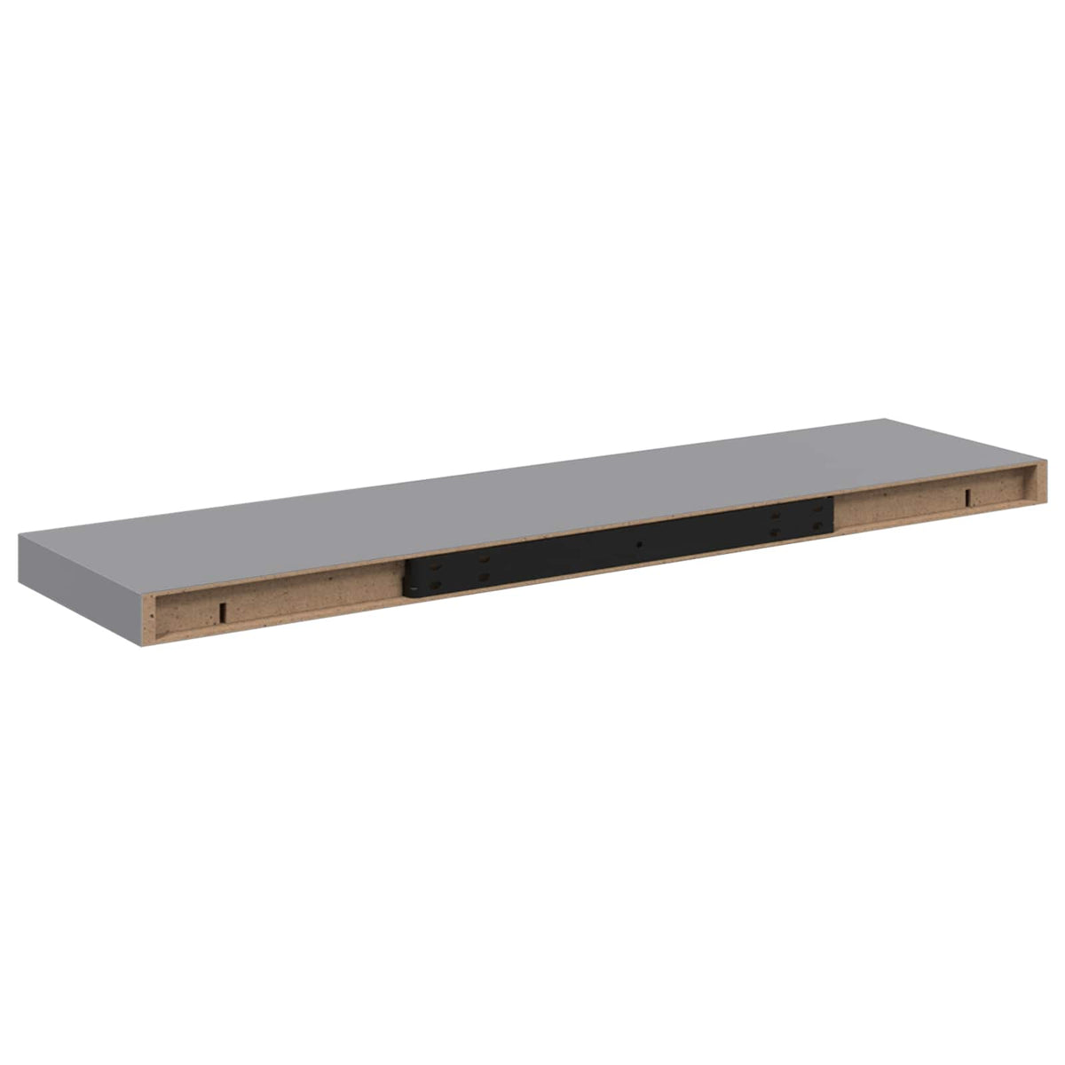 Vidaxl wandschappen zwevend 2 st 90x23,5x3,8 cm mdf grijs
