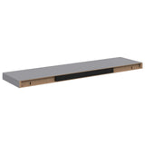 Vidaxl wandschappen zwevend 2 st 90x23,5x3,8 cm mdf grijs