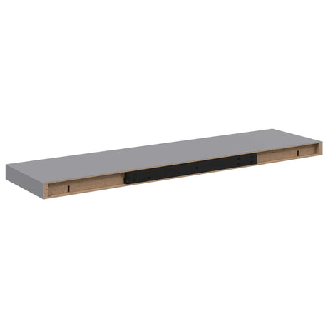Vidaxl wandschappen zwevend 4 st 90x23,5x3,8 cm mdf grijs