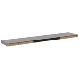 Vidaxl wandschappen zwevend 2 st 120x23,5x3,8 cm mdf grijs
