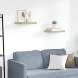 Vidaxl wandschappen zwevend 2 st 40x23x3,8 cm mdf eikenkleurig
