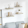Vidaxl wandschappen zwevend 4 st 40x23,5x3,8 cm mdf eikenkleurig