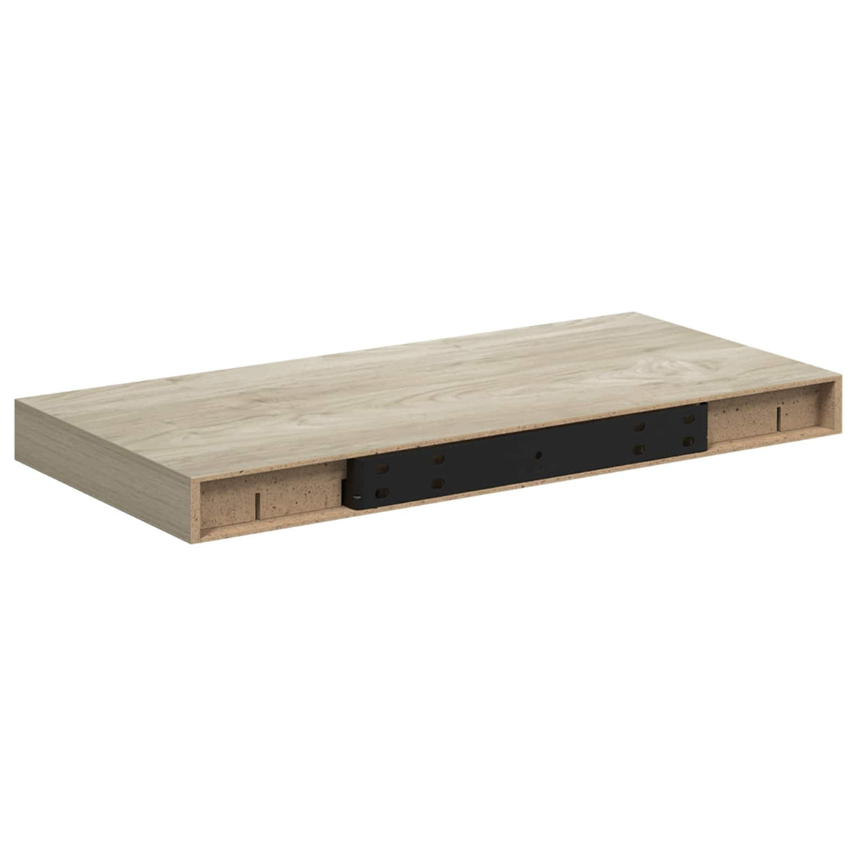 Vidaxl wandschappen zwevend 2 st 50x23,5x3,8 cm mdf eikenkleurig